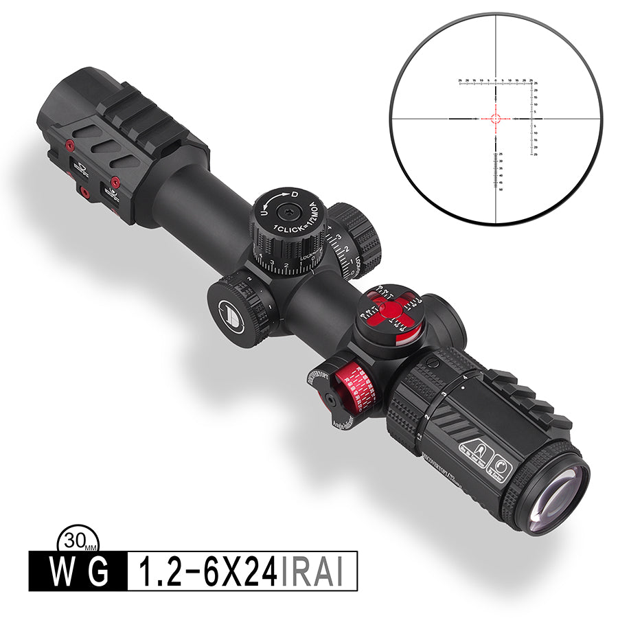 Discovery WG 1.2-6X24 IRAI Short range Tactical Riflescopes 