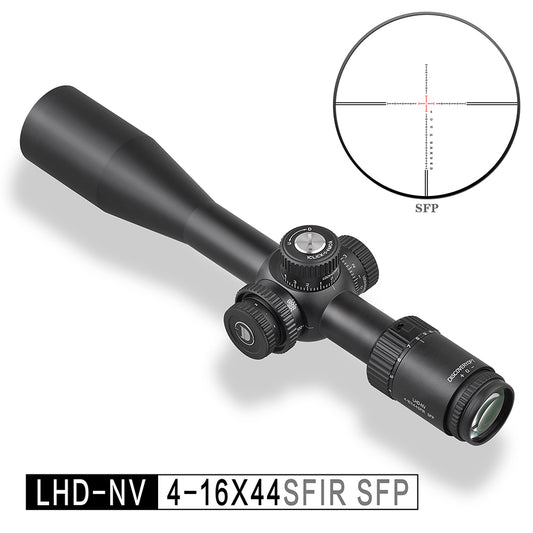 LHD 4-16x44mm 30mm Tube Second Focal Plane Rifle Scope, Color: Black, Tube Diameter: 30 mm — Free Shipping