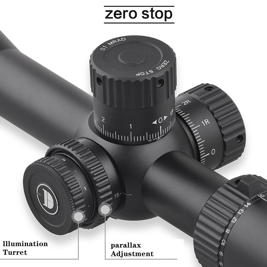 Discoveryopt 6-24x50mm 30mm Tube First Focal Plane Rifle Scope, Color: Black