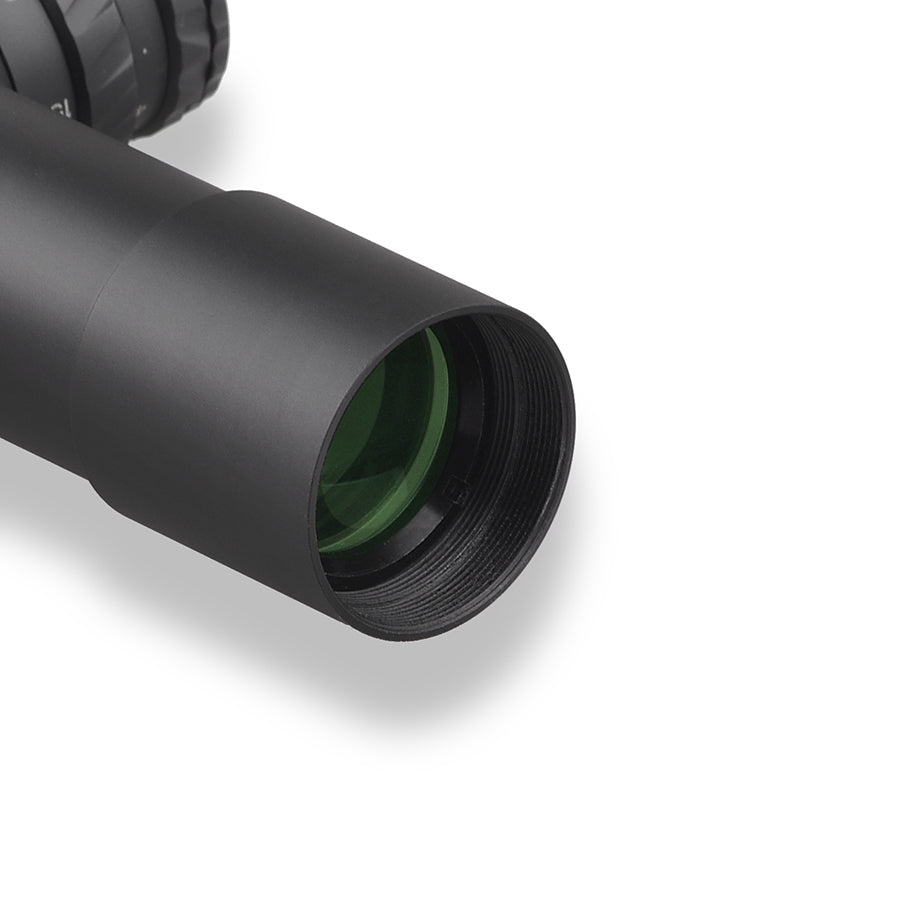 Discoveryopt HD 2-12X24SFIR First Focal Plane, Six Level Red Illuminated Reticle, Riflescope for Hunting with 30mm Tube