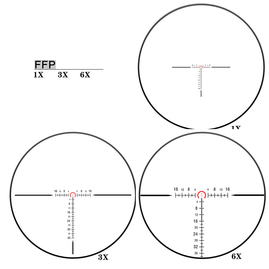 Discoveryopt ED 1-6 Riflescope First Focal Plane AK 47 AR 15 Imported High Definition Glass