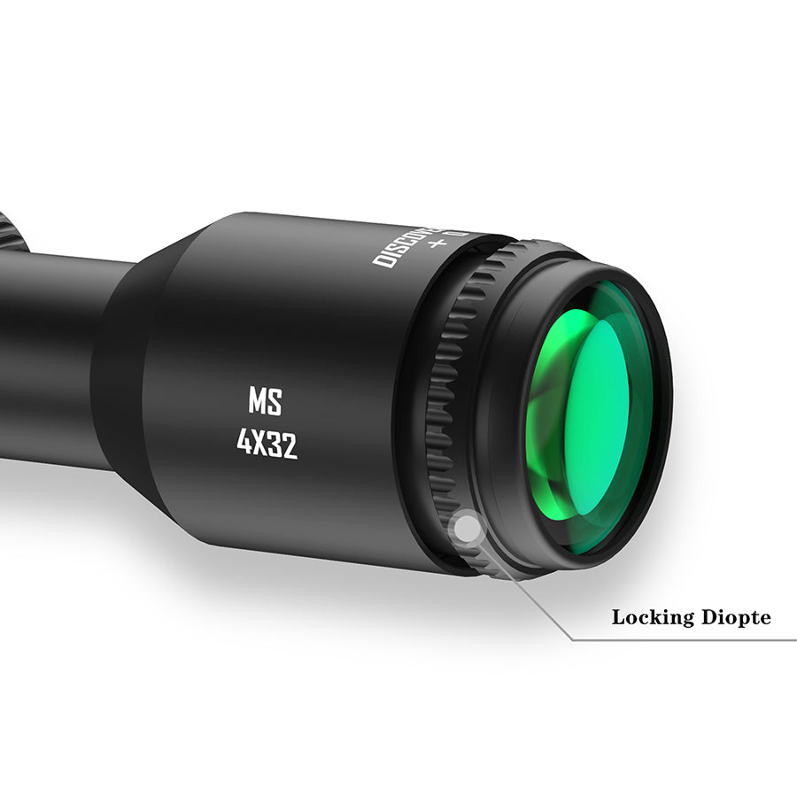 Discoveryopt Sport Optics 4x32mm Rifle Scope 1in Tube Second Focal Plane, Color: Black, Tube Diameter: 1 in