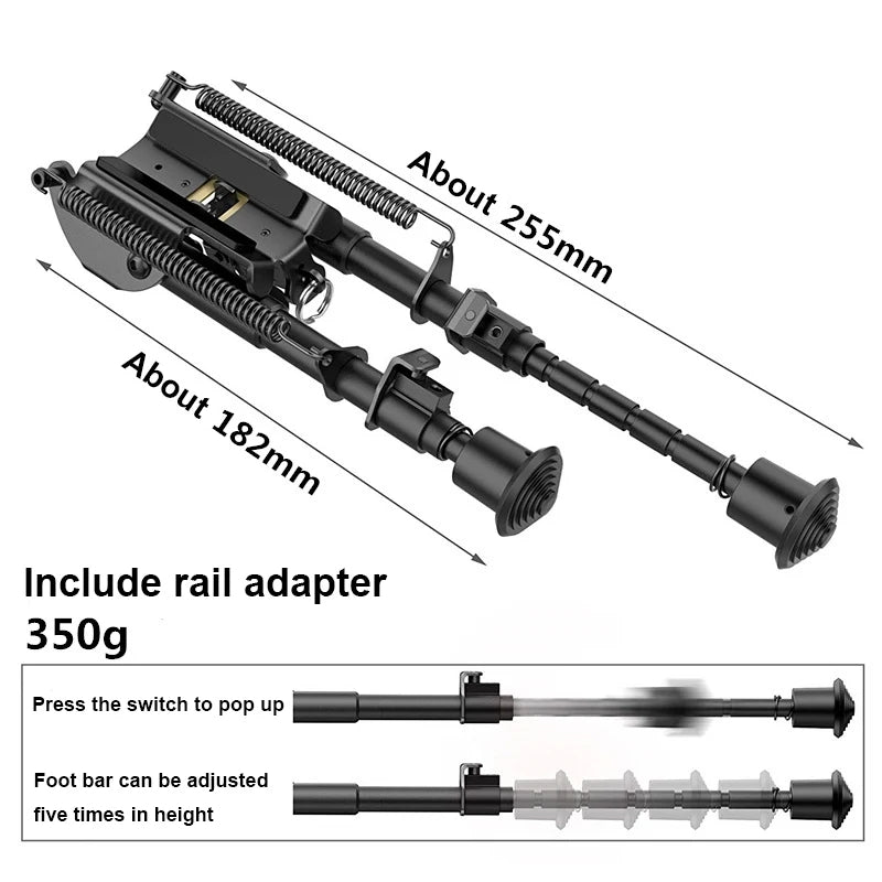 Aluminum bipod for hunting and shooting Tactics bipode