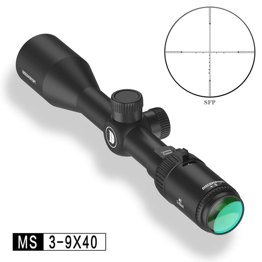 Discovery 3-9x40mm Rifle Scope Second Focal Plane Color: Black, Tube: 1 in