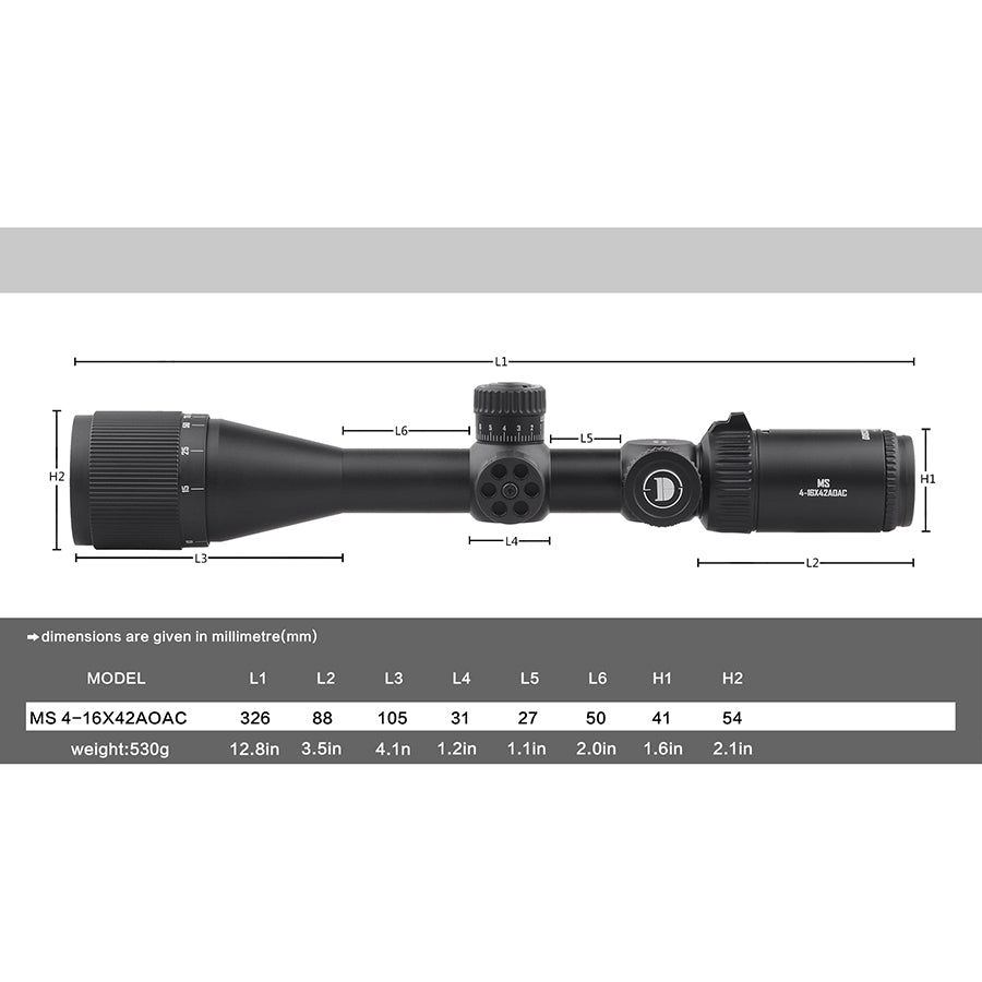 DISCOVERYOPT MS 4-16X42AOAC SFP enhanced earthquake resistance type