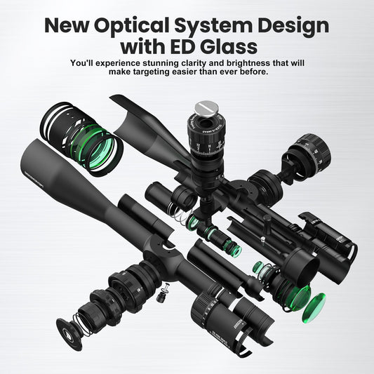 DISCOVERYOPT Optics ED GEN II 3-15x50SFIR Rifle Scope FFP 0.1 MRAD Illuminated Reticle 30mm Tube