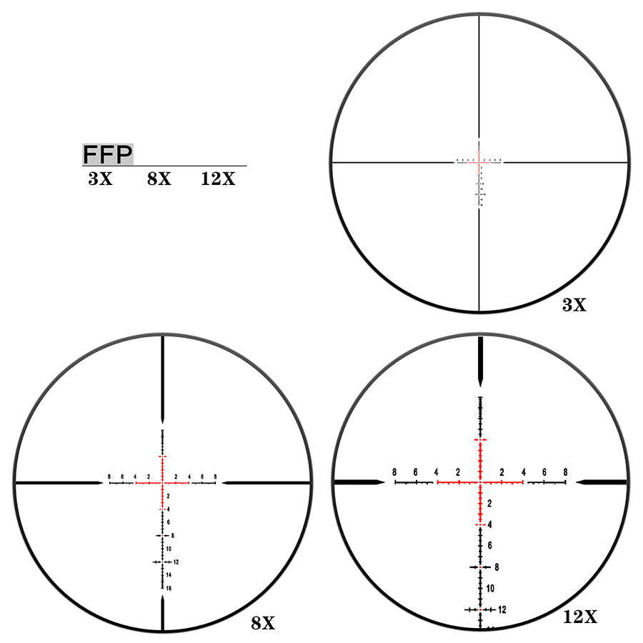 Discovery Compact Riflescope HD FFP 3-12X44SFIR with Illuminated Etched Glass