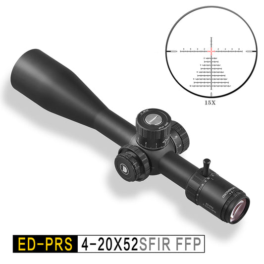 ED 4-20x52 Rifle Scope, 34 mm Tube, First Focal Plane, Color: Black / Free Shipping