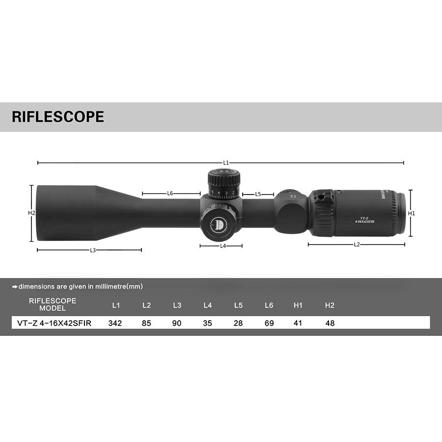 Air gun scope Optics VT-Z 4-16X42SFIR FFP for hunting weapons gun