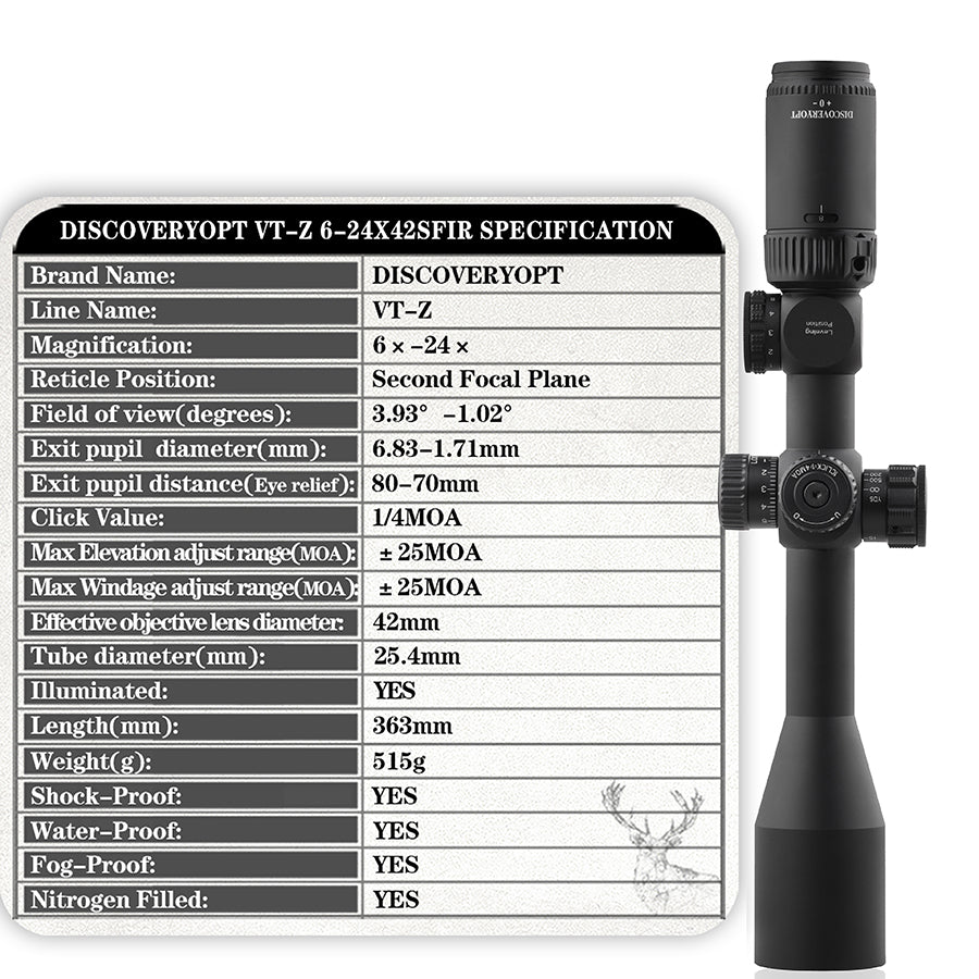 Riflescope VT-Z 6-24X42SFIR FFP for hunting and shooting Spotting scope