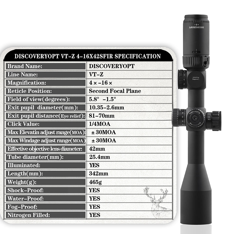 Air gun scope Optics VT-Z 4-16X42SFIR FFP for hunting weapons gun