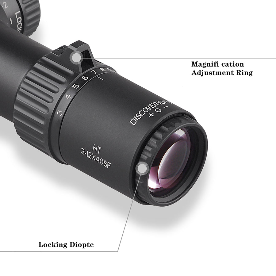 Discovery 2022 New riflescope HT 3-12X40SF FFP with Large Field Of View Angle hunting scope