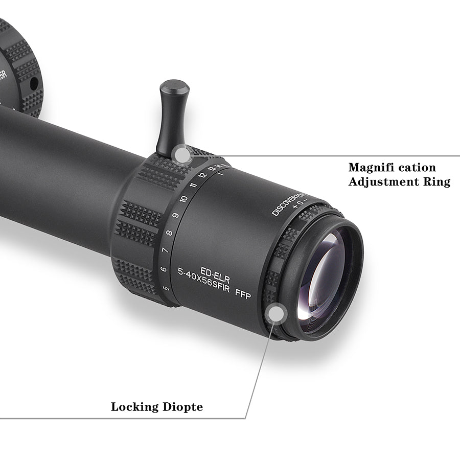 Discoveryopt GEN2 5-40x56mm ED 35mm Tube First Focal Plane Rifle Scope, (Shipped from China in mid-October, taxes not waived.)