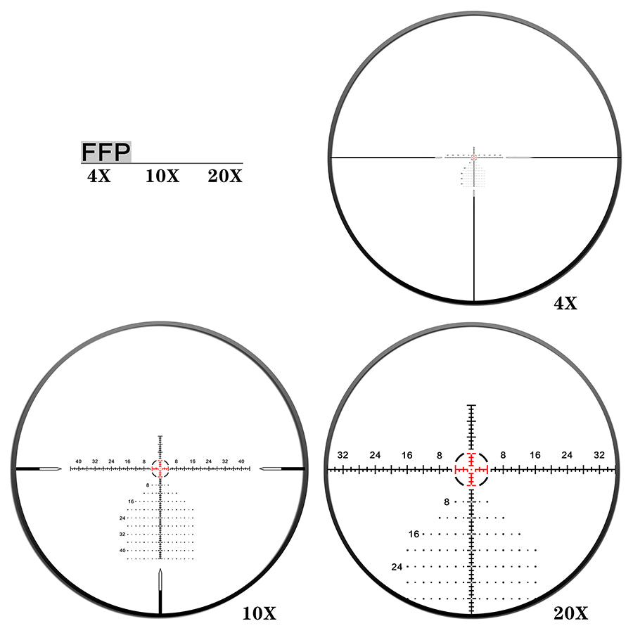 Brand New High Quality Product ED-LHT 4-20X44SFIR FFP Riflescope for hunting