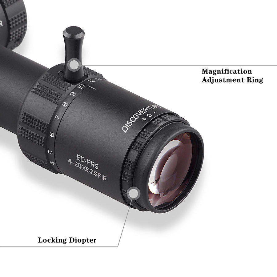 ED 4-20x52 Rifle Scope, 34 mm Tube, First Focal Plane, Color: Black / Free Shipping