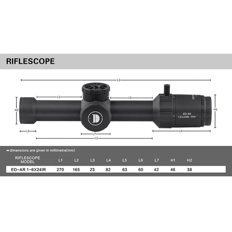 Discovery ED-AR 1-6x24mm第一焦点面 スコープ実物 - トイガン