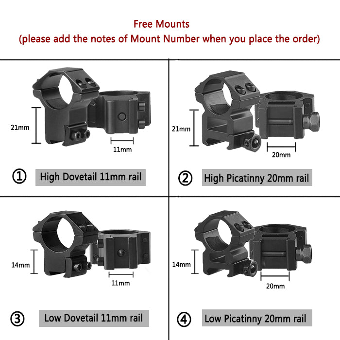 Discovery VT-R 4-16X42AOAC Sights Hunting scope With 20mm/11mm Scope Mount